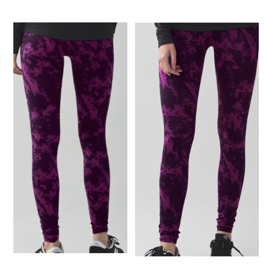 lululemon athletica Purple and Black Patterned Leggings